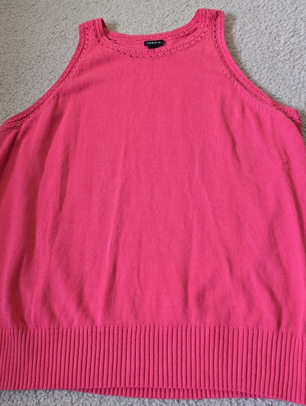Torrid Cotton Acrylic Knit Sleeveless Top Womens Size 2X XXL
